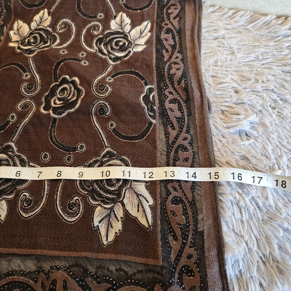 Brown and Black Long Scarf - Picture 8 of 11